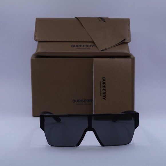 Burberry BE4291 3464/87 Shield Sunglasses - Black/Grey